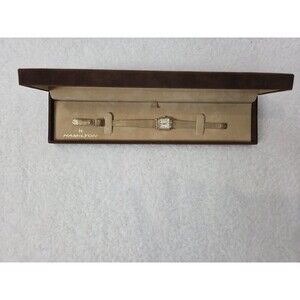 Vtg 10K Gold Filled Hamilton Dutchess Diamond Womens 7" Wrist Watch Classic